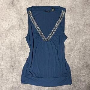 Y2k Embellished Ruched NY & Company Tank Top
